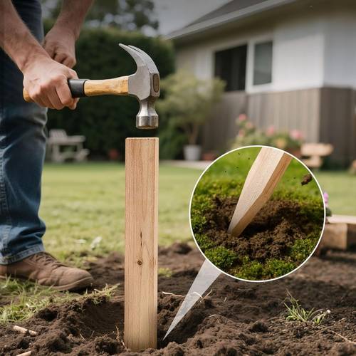 wooden garden stakes and blank sign posts wood plant marker stakes for yard labeling gardening tags outdoor crafts and landscape decoration