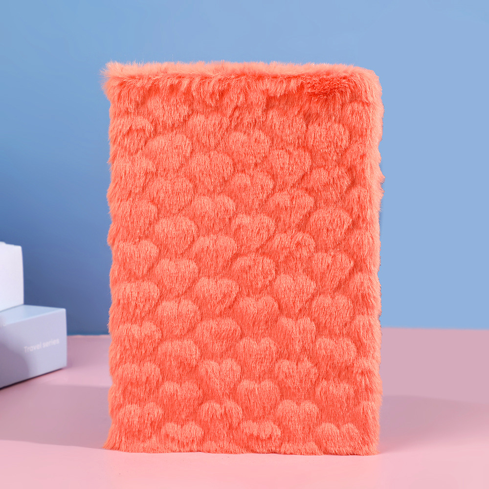 Plush Notebook With Soft Pastel Colorful Cover With Window, Cute Stationery Diary For, Birthday, Valentine's Gift - Cute School Supplies, Journal, Diary, Notebook