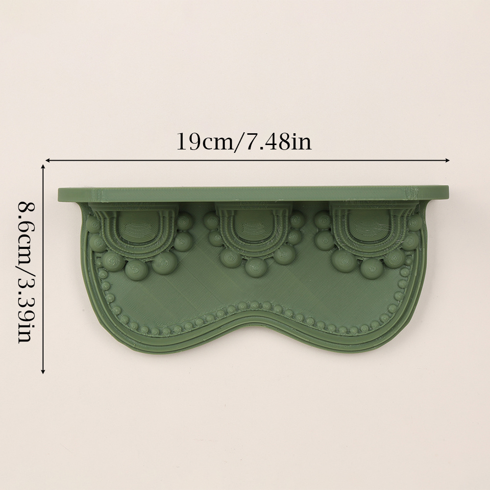 TEMU Étagère Murale Flottante Organisatrice Vintage Française 1 pièce, Support Mural en Plastique Épais avec Sculpture de Perles 3D pour d'Art, Salle