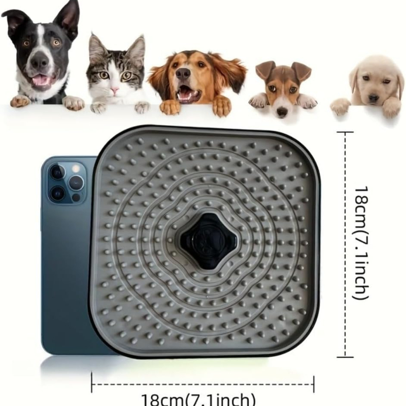2-In-1 Dog Lick Mat and Slow Feeder Pad for Interactive Feeding