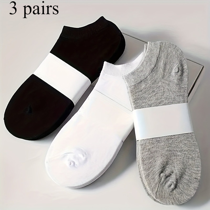 TEMU 10pcs Set (5 Pairs) / 6pcs Set (3 Pairs) Assorted Color Ankle Socks, Unisex Thin Breathable Classic Solid Colors Random Mix, Suitable For Spring