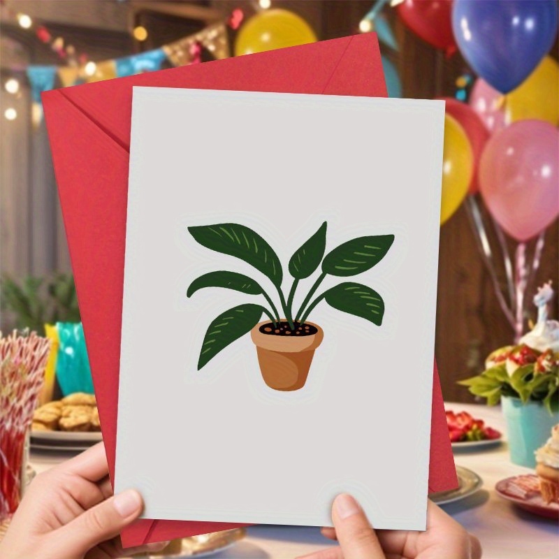 elegant ' ' birthday card with light green plant design - family & |  High-quality & Affordable | Temu Mauritius