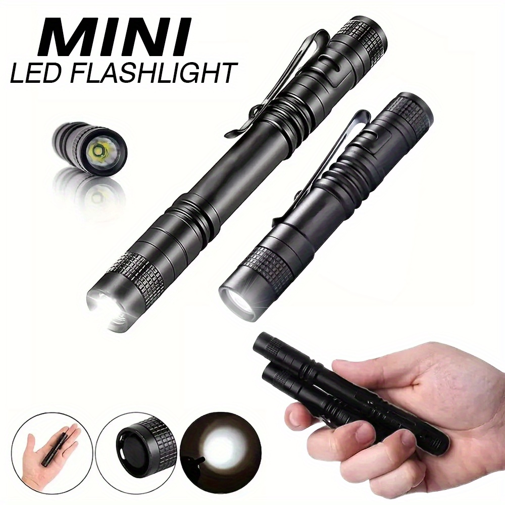 Resim 1 Adet MACROCOSM Mini LED El Feneri - Klipsli Taşınabilir Kalem Ucu Tasarımı, Alüminyum Alaşımlı Gövde, 650 Lumen, 3 Modlu, Acil Durum Aydınlatma İçin İdeal, Pil Dahil Değildir, Portatif El Feneri | Modern El Feneri | Dayanıklı El Feneri 