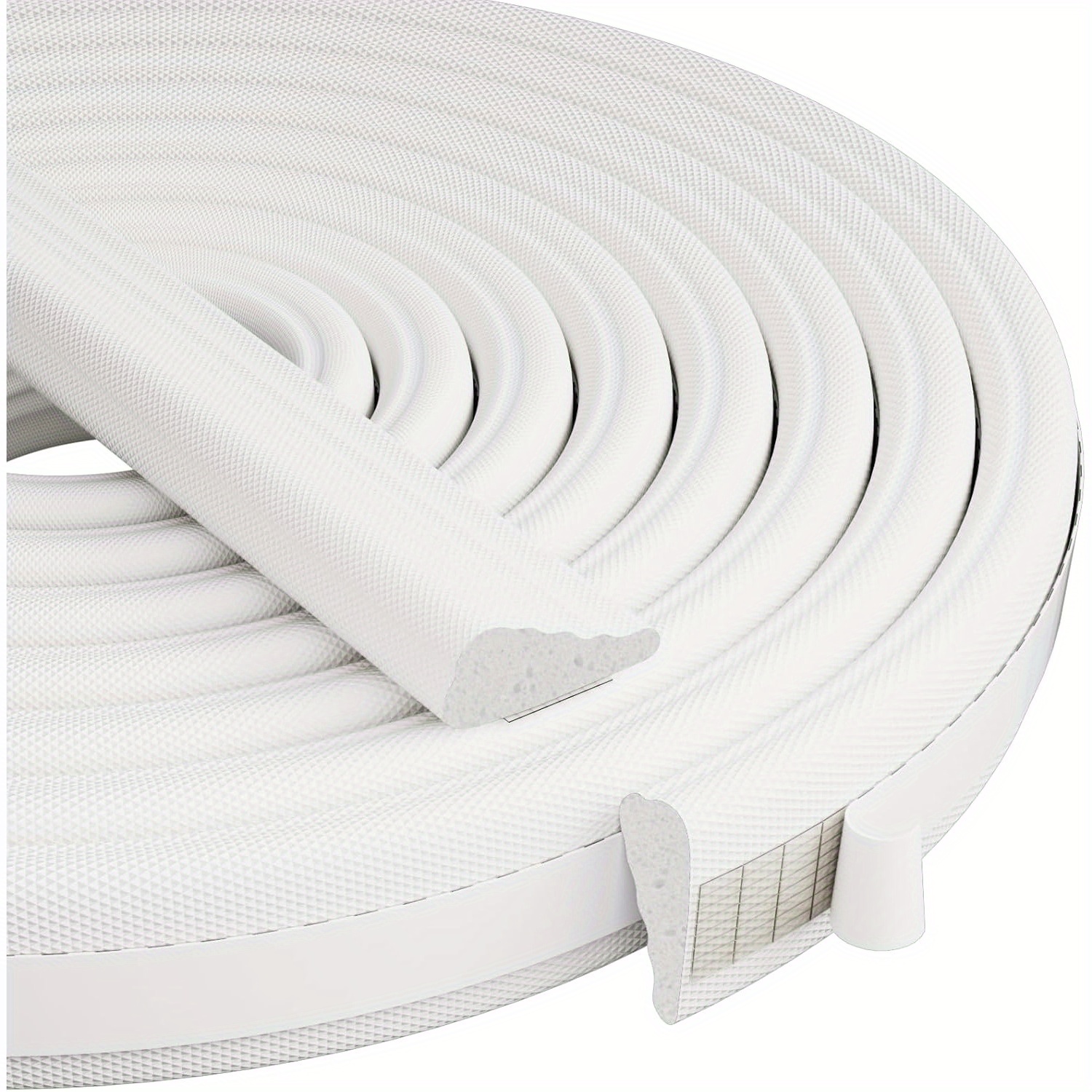 

118" Nylon Wedge-shape Foam Weather Stripping - Soundproof & Insulating Door Seal Strip, Noise Cancelling Window Insert, Light Blocking Gap Filler For , & Flexible, Door Insulation Strip