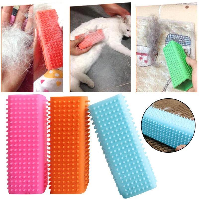 

1pc Silicone Fur Lint Remover For Cats And Dogs - Washable Shedding Brush For Clothes And Carpet Cleaning