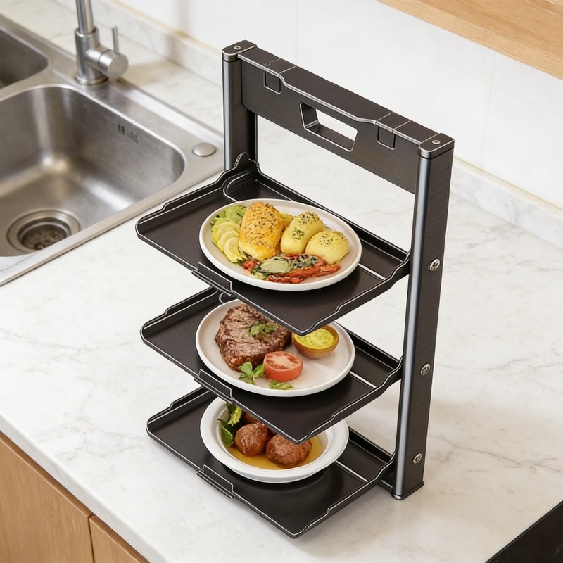 Powerful Suction Kitchen Prep Rack, Sturdy And Won't Fall Off. Kitchen , Wall-mounted Suction Cup Dish Rack, Household Kitchen Storage Shelf, Condiment Organizer, Wet And Storage Rack, Utility Racks