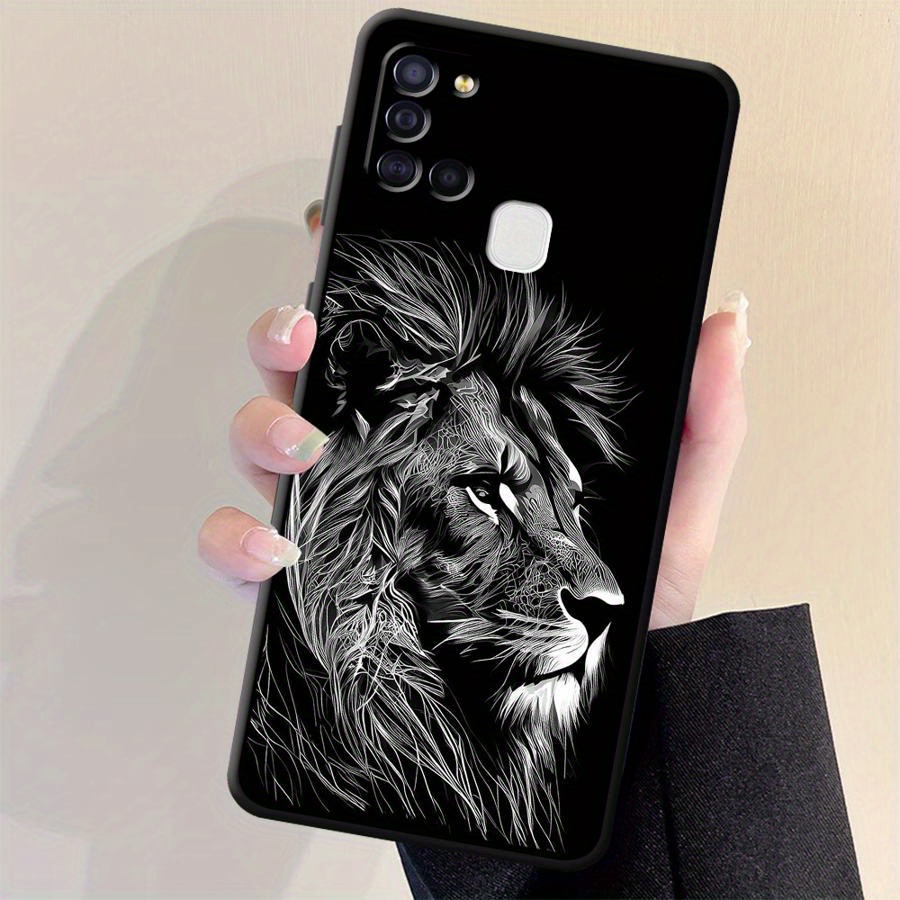 TEMU Lion Cool Phone Case For For Galaxy A10 A10e A10s A20 A20e A20s A30 A40 A02 A02s A03 Core A03s A04 A04s A04e A05 A05s A06 Soft Black Cover
