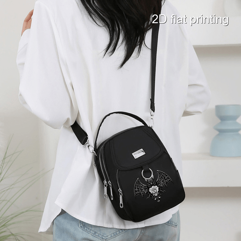 Goth Bats Print Sling Bag - Crossbody Backpack For Men & Women, Adjustable Strap 3 thumbnail image