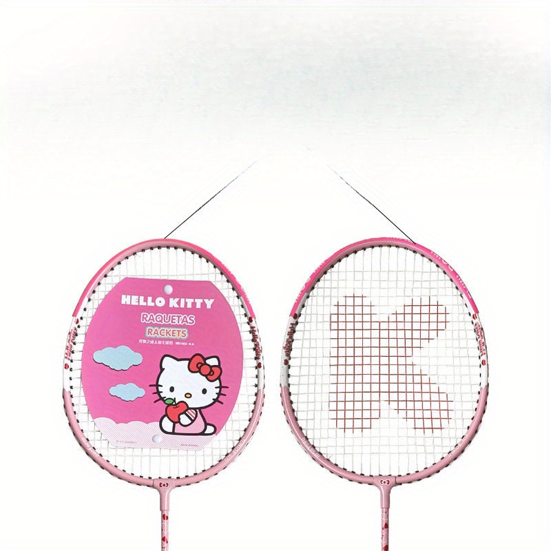 kitty cat feather ball racket for girls pink cute ball racket adult feather ball racket student ball racket practice ball racket details 1