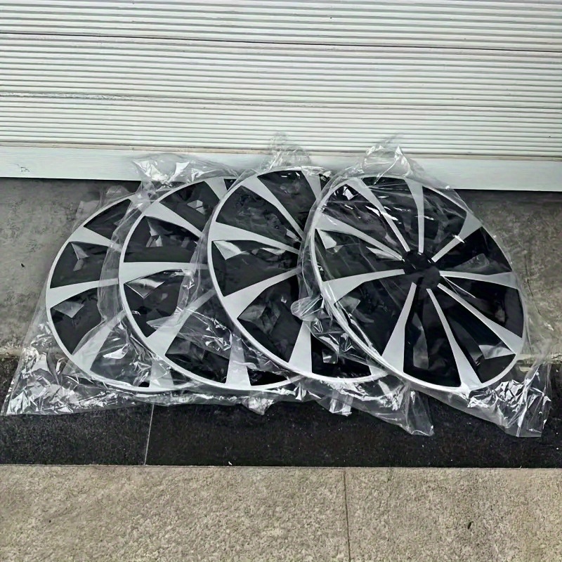 TEMU 4pcs Of 13-inch Automotive Tire Wheel Caps, Made Of Pp Plastic, Damage-free Installation, Wheel Covers, Steel Rim Decorations, Wheel Hubcaps,