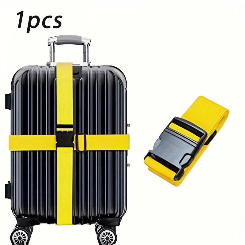 TEMU 1pz Cintura Antifurto per Valigie Approvata TSA - Regolabile e Resistente, Cintura di per Viaggi con Chiusura a , Tessuto Intrecciato per Stile,