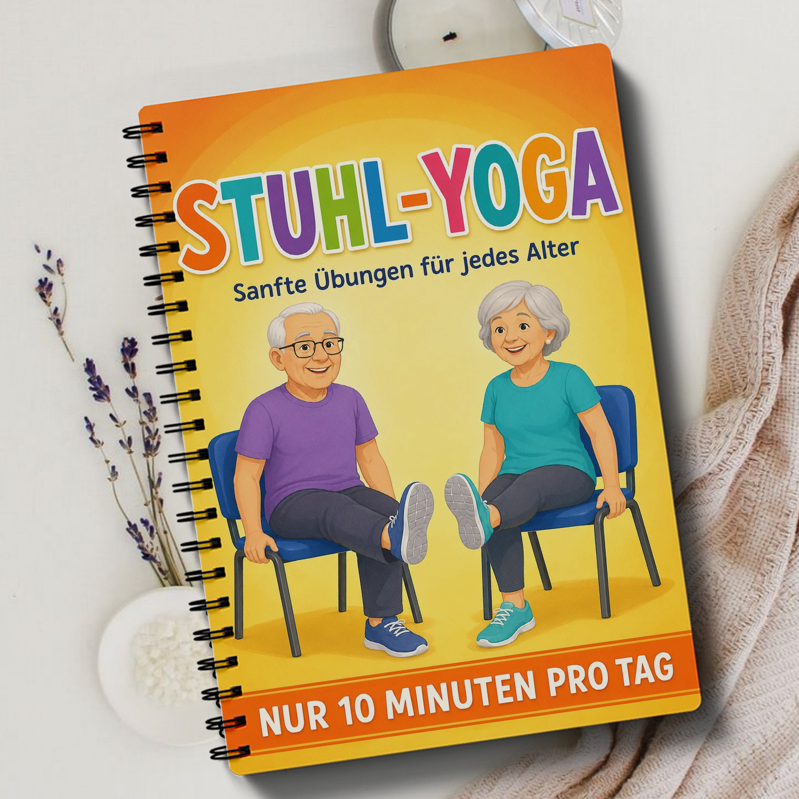 German Version Chair Yoga Exercise Plan, Step By Step Seated Fitness Planner With , Joint Mobility, Gentle Stretching And Yoga Poses For Strength, Balance, Flexibility And Daily For Seniors