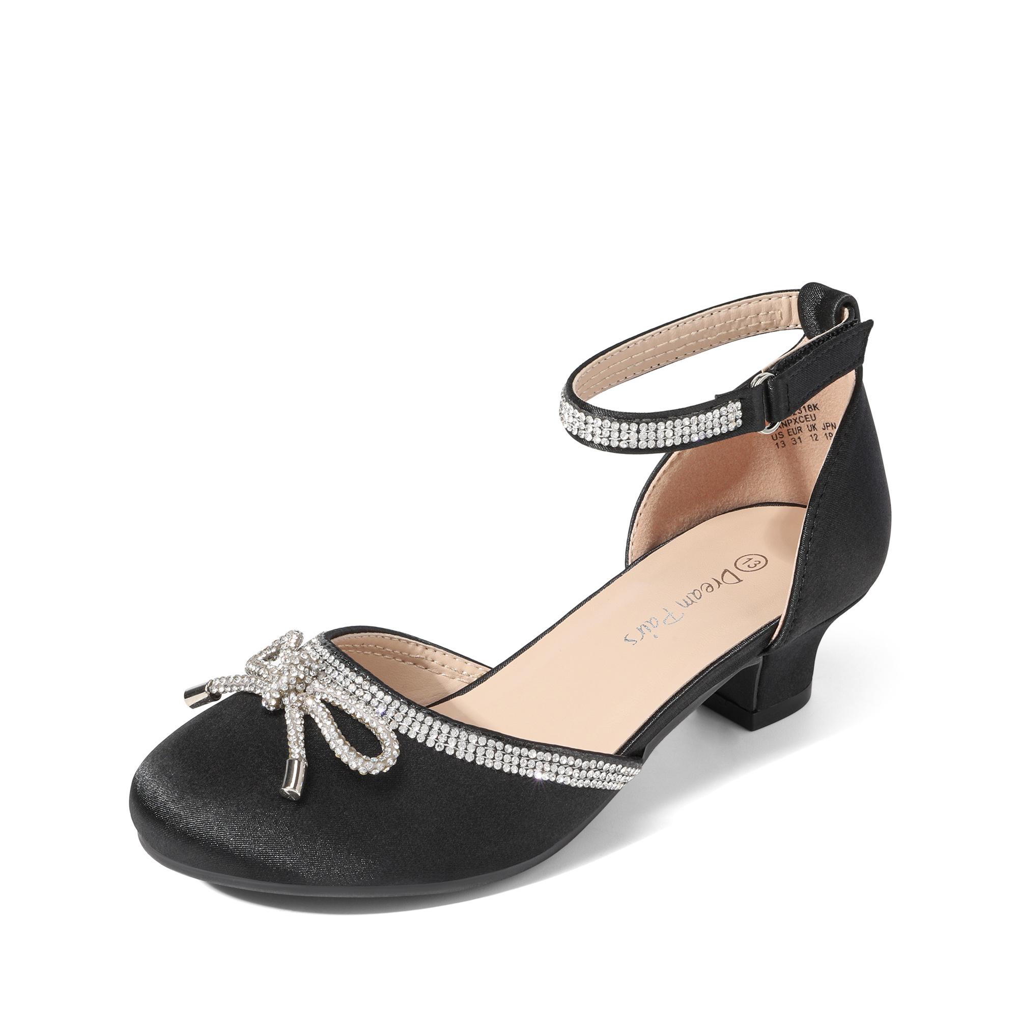 Image of Dream Pairs Kids Girls Ankle Strap Pumps Princess Dress Shoes Heels For Wedding Party Occasions