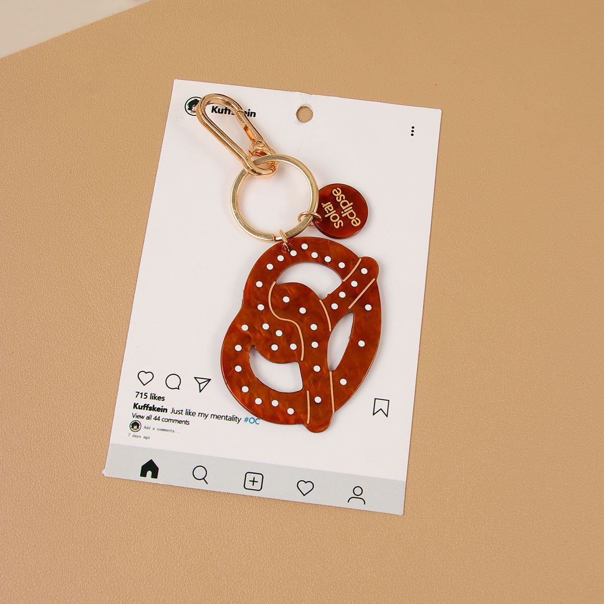 TEMU 2 Styles : Instagram-style Acrylic Bow Bunny Bag, Polka Dot Sourdough Knot Bag Charm, Creative And Versatile Keychain Accessory, Bag Charm Small