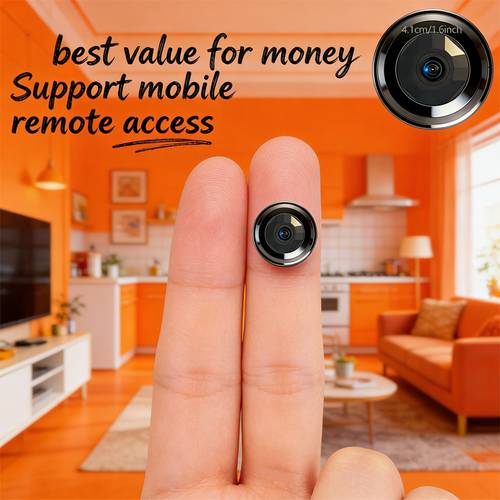 roiujh mini hd battery powered camera wireless wifi smartphone ultra long standby wire free compact portable type for nanny monitoring car rear view indoor kit non pinhole non