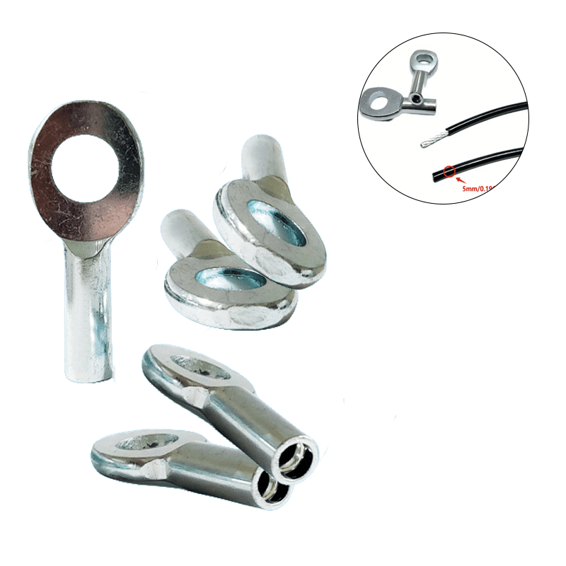 TEMU 5pcs Wire Rope Joints | Durable Mixed Equipment Accessories For Gyms & Home Workouts, Stylish Metal Joint Design For Secure Rope Connections,
