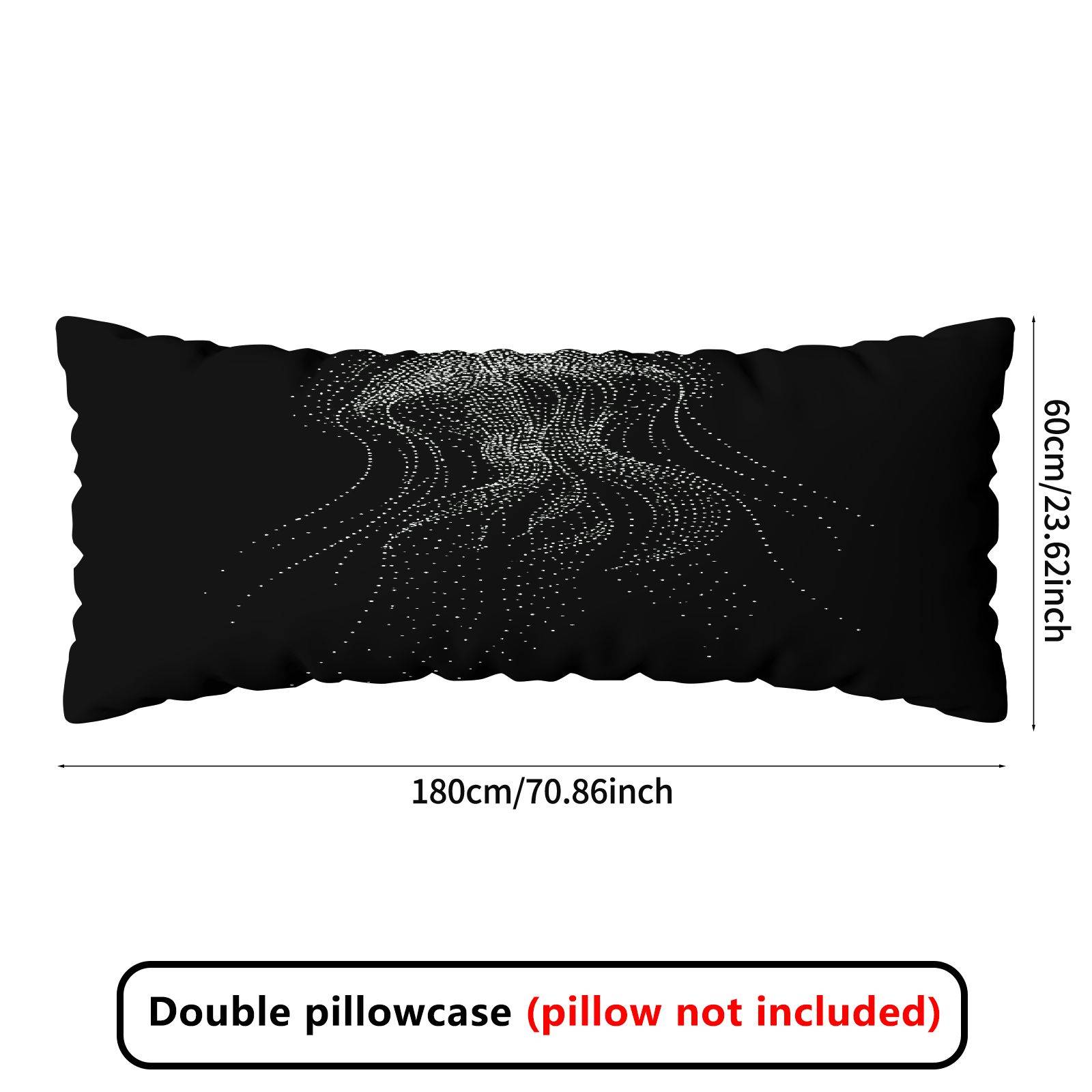 TEMU 1pc Elegant Modern Artistic Black Abstract Rectangular Pillowcase - Soft Polyester, Zipper Closure, Chic Decorative Pillow Cover For Bedroom And