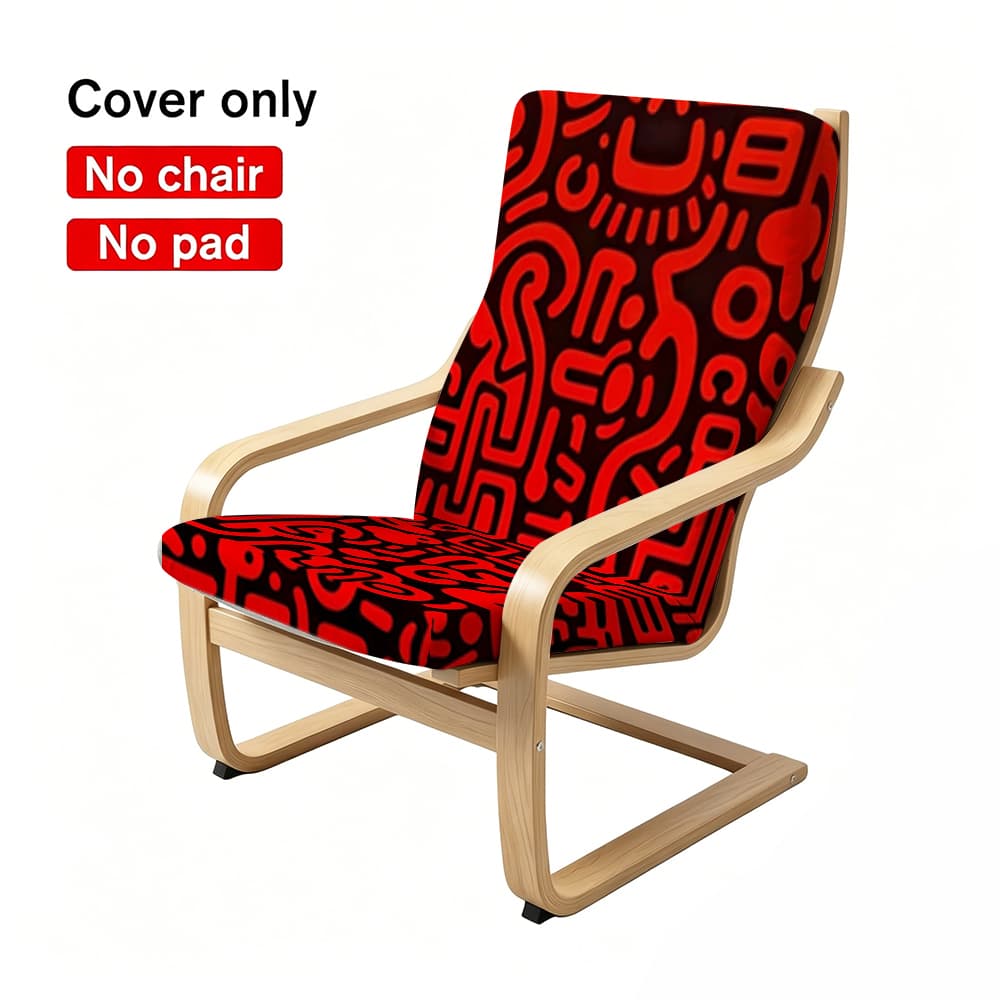 TEMU Elástica de Poliéster para Cojín de Sillón, de Estampado Abstracto, Cubre para Silla Estilo , para , Dormitorio