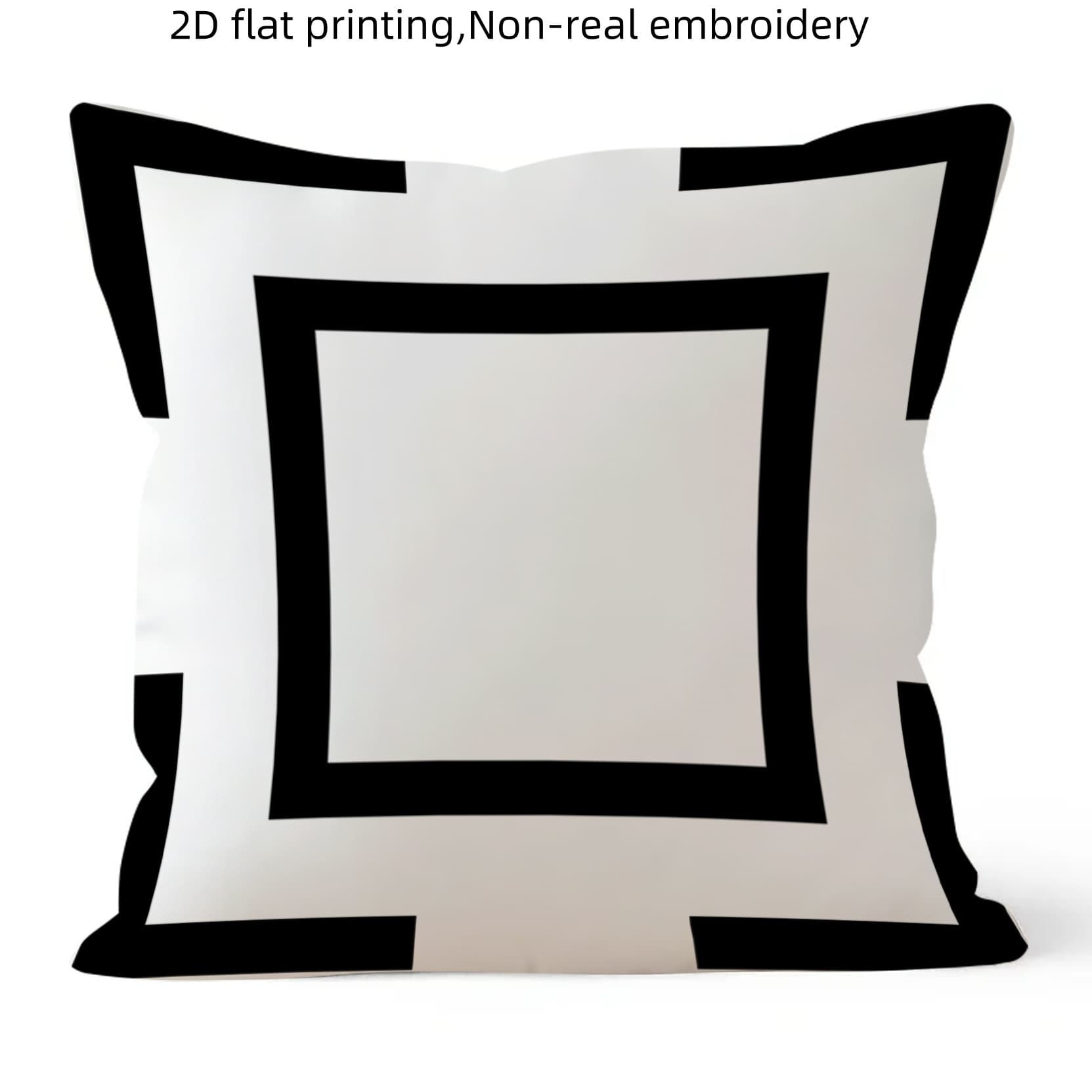 TEMU 1 housse de coussin moderne minimaliste - Design géométrique contemporain avec fermeture éclair, motif carré monochrome, adaptée pour canapé,