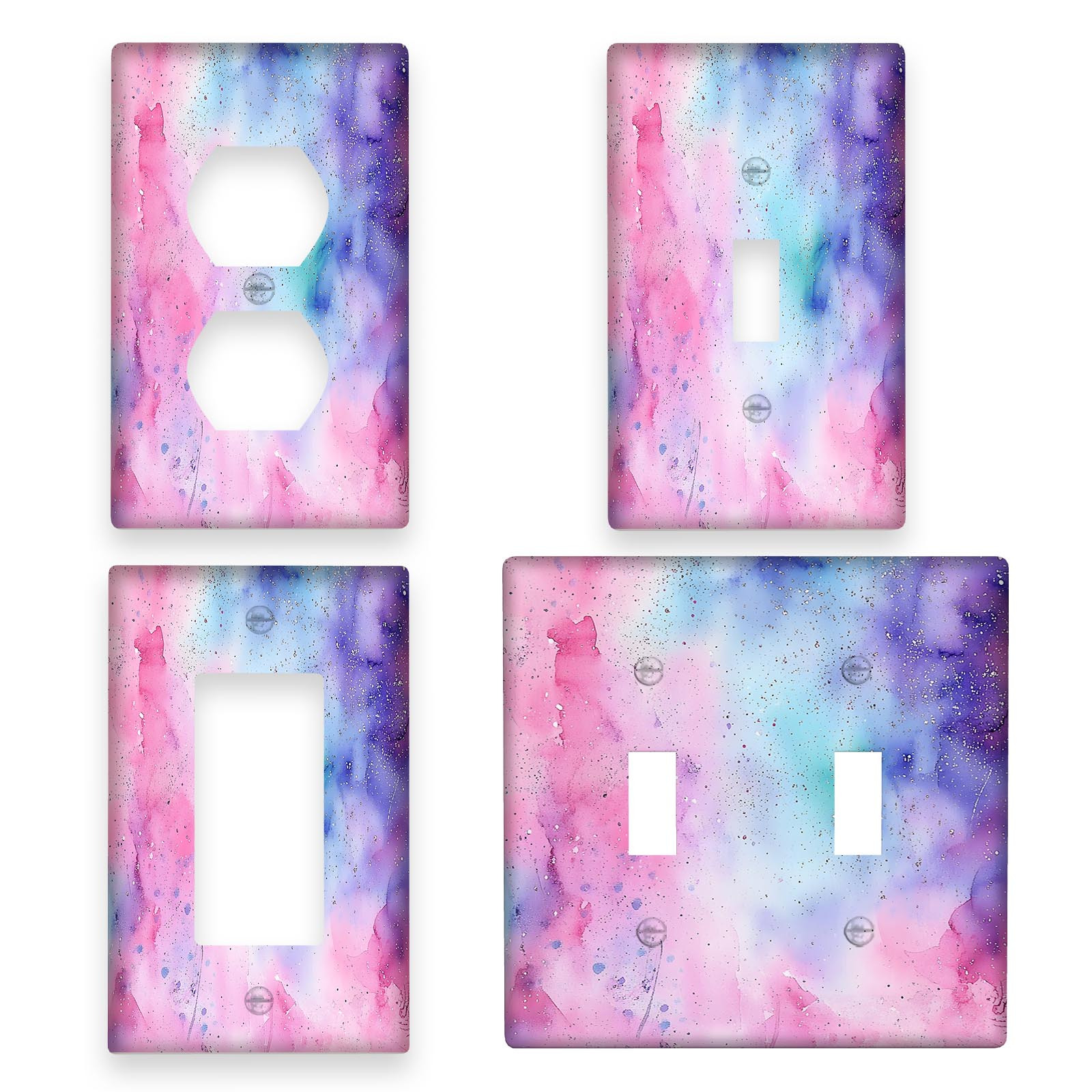 

1pc Abstract Marble Design Light Switch Cover, 1-gang/2-gang Decorative Wall Plate, No Electricity Or Battery Needed, Easy To Clean, Farmhouse Bedroom Decor