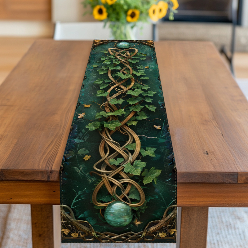TEMU A Table Runner And Cover Featuring And Celtic And , Ideal For Occasions Such As Spring, 's Day, Halloween, Thanksgiving, Christmas, And More.