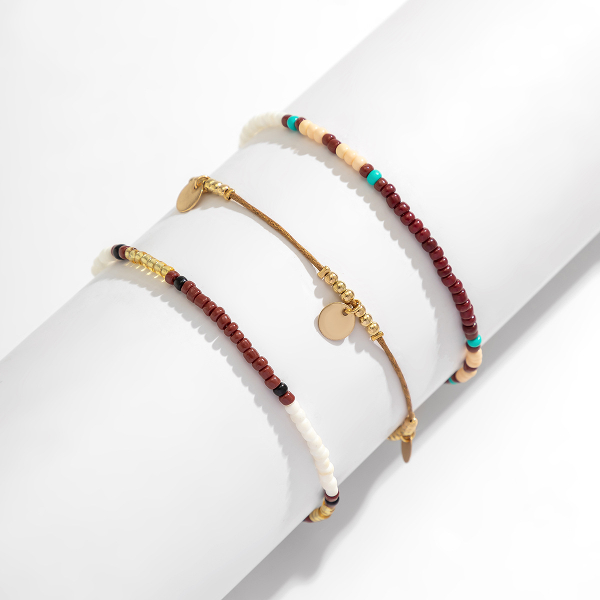 Bohemian Style Beaded Anklet Set for Women