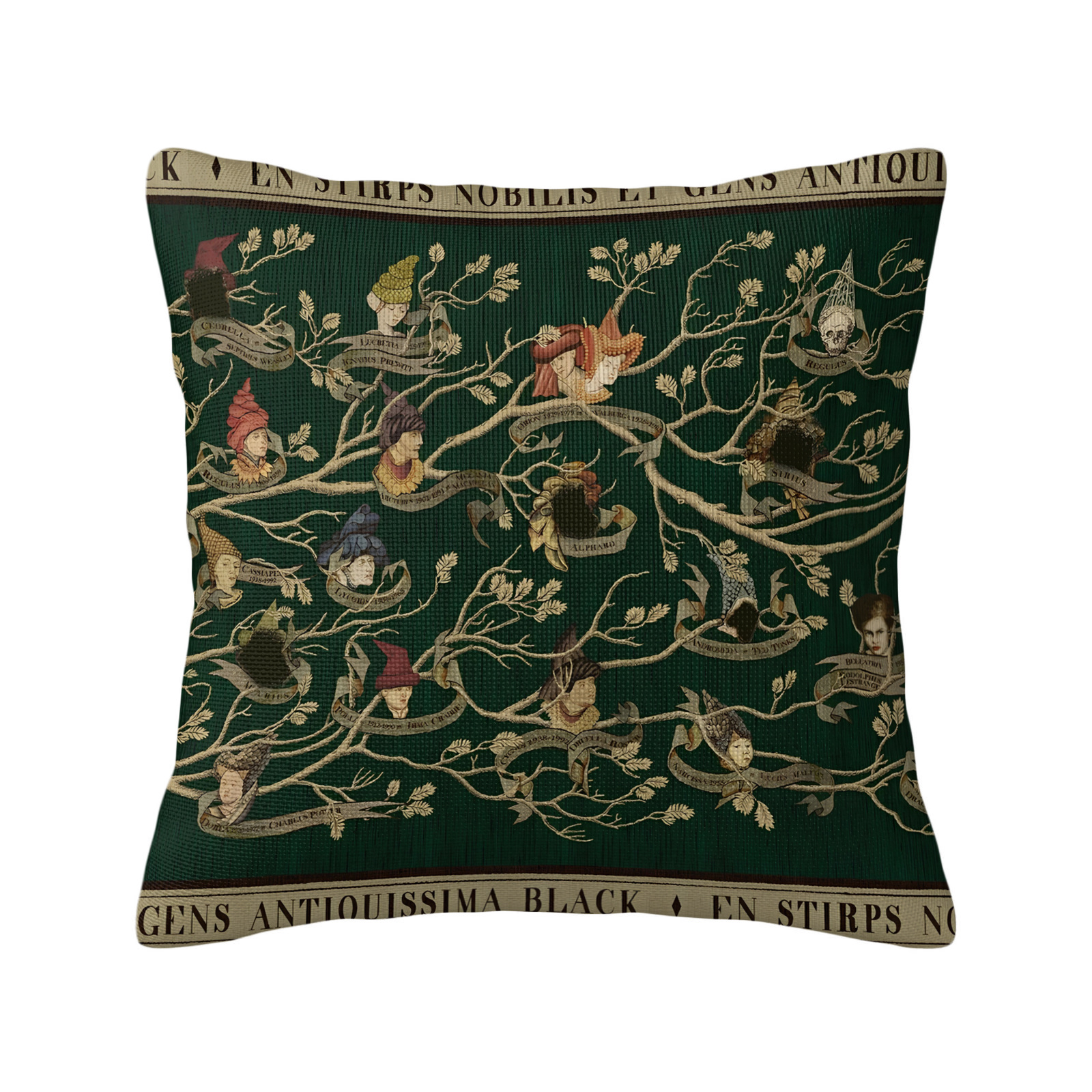 E-shop Vintage Baum des Lebens Familienstammbaum Kissenbezug, 45x45cm - Doppelseitiger Druck Polyester Kissenhülle mit verstecktem Reißverschluss |