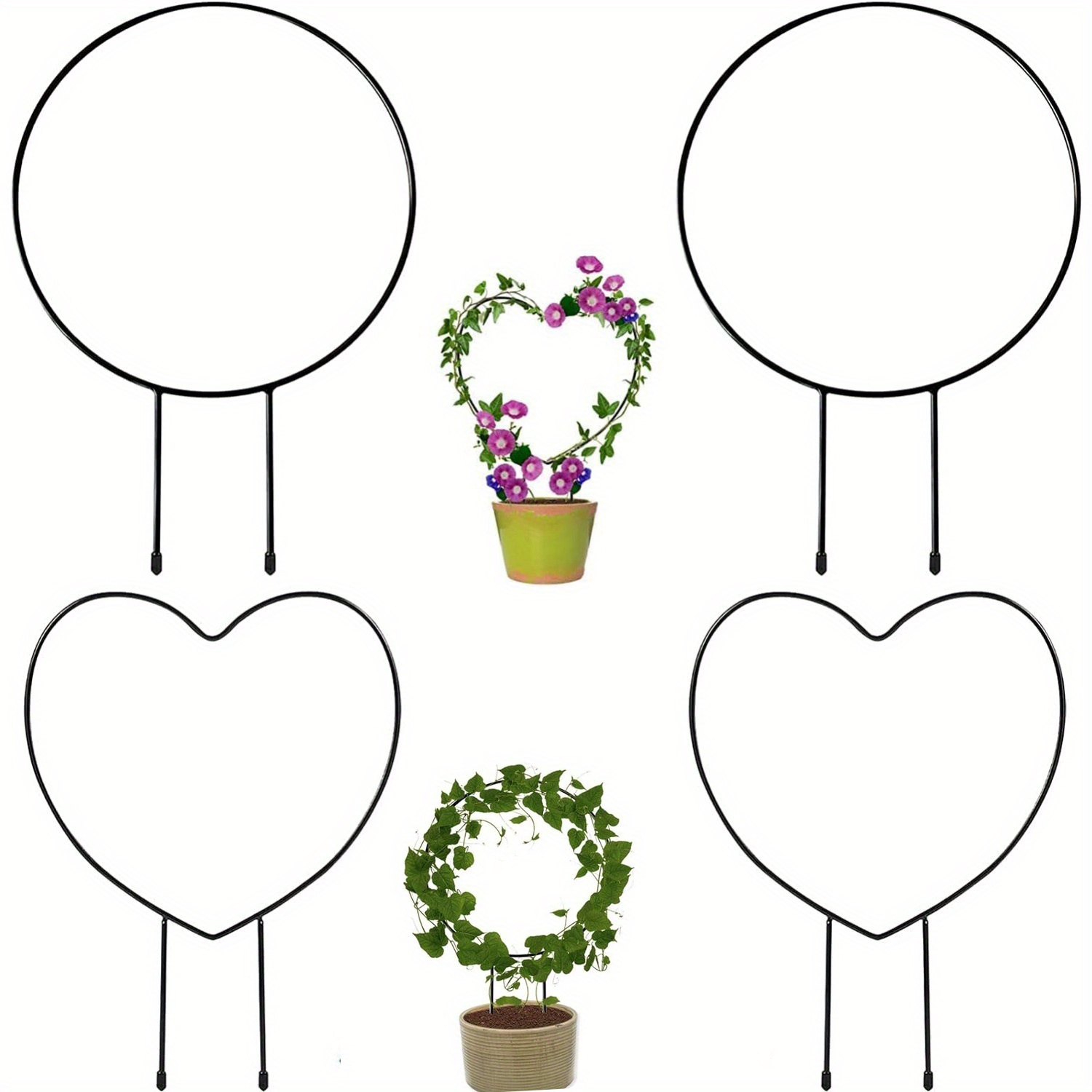 

2pcs Trellises, 13" -shaped Plant Support Stakes For & - / Potted Plant Stand