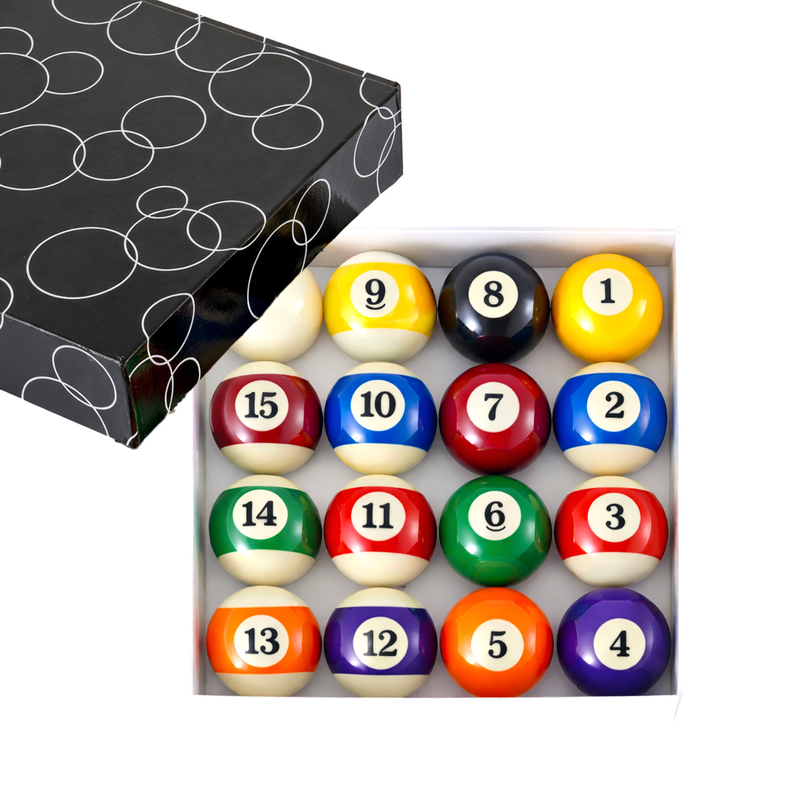 TEMU 1 Set Of 16 Billiard Balls (57.2 Mm/2.25 Inch) Made Of High-quality Synthetic Resin For Home Use, Professional Sports Equipment For Adults,
