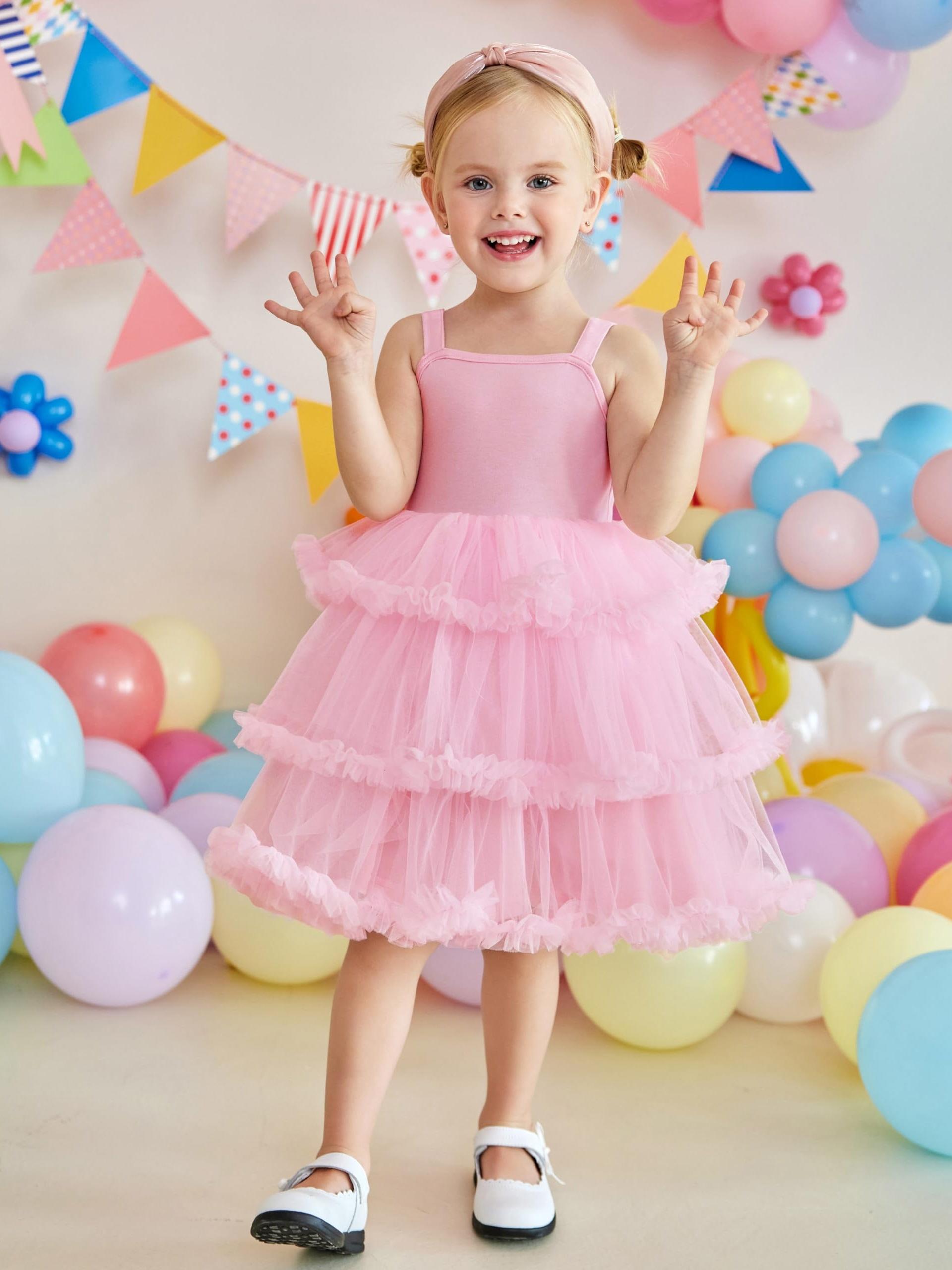 white christmas dresses Moonbun Long-Sleeve Denim Tutu Dress(Size 6T) main image 0