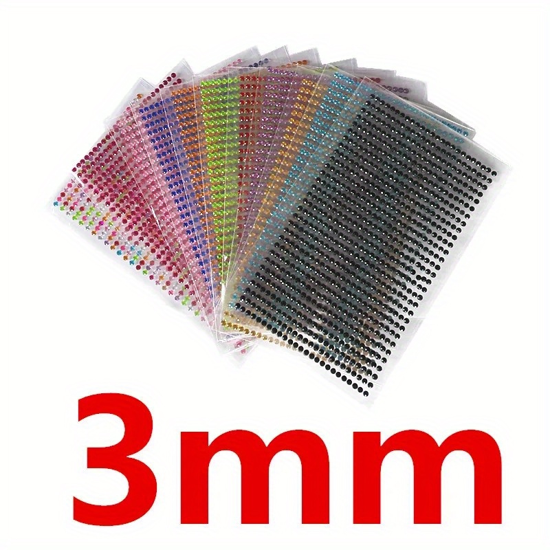 [珍珠贴纸] 3mm 4mm 5mm 6mm 亚克力仿珍珠贴纸 | 水晶自粘水钻贴纸，适用于大型活动派对装饰