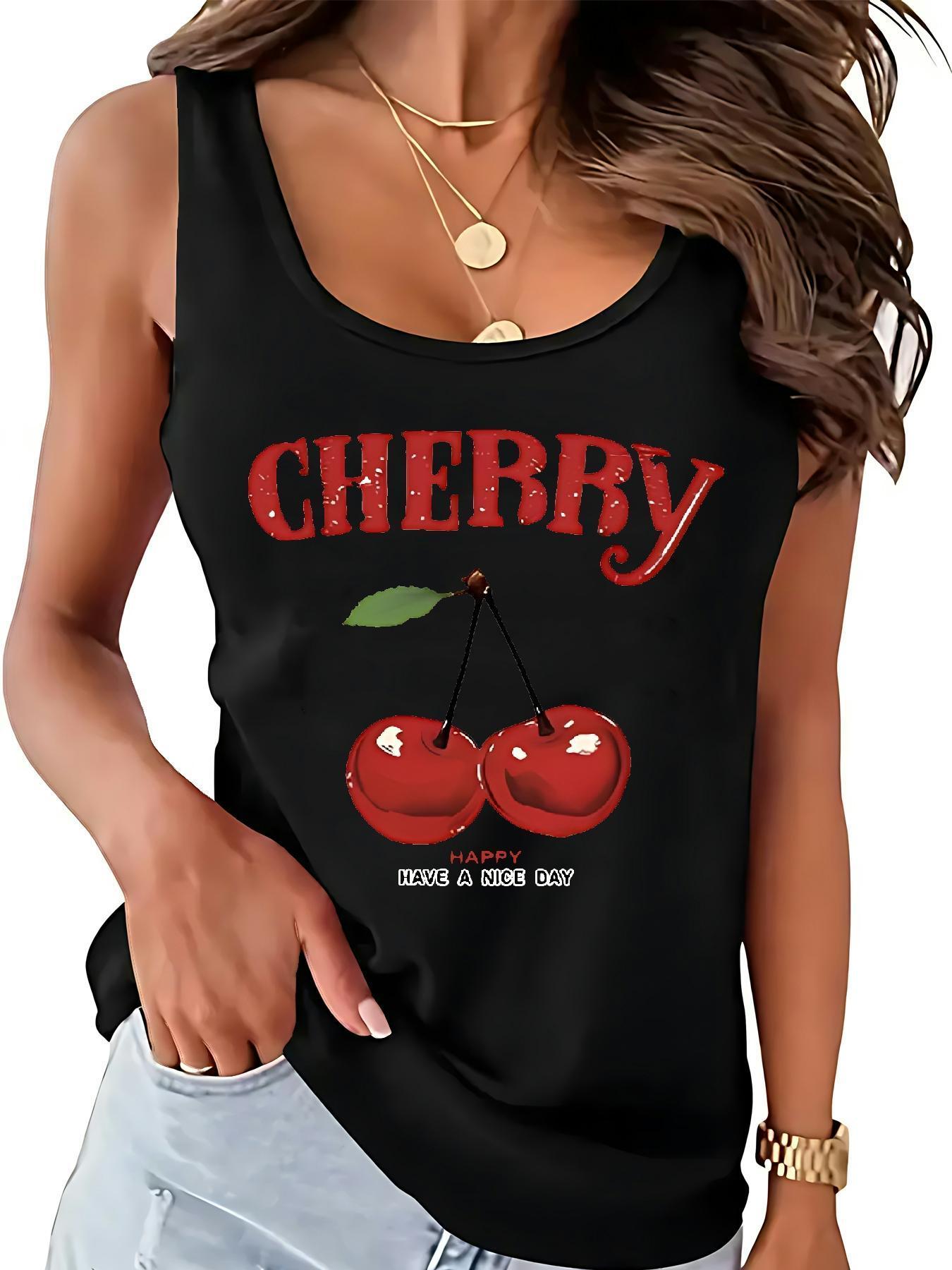 cherry tank top sold on Temu United States