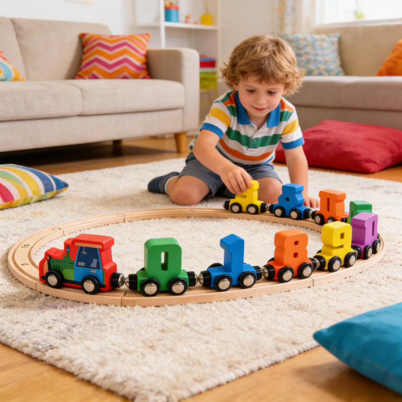 wooden magnetic colored   1 3 year old puzzle magnetic number sorting building block toys color number cognitive toys parent child interactive toys color number cognitive toys hand eye coordination exercise   gift