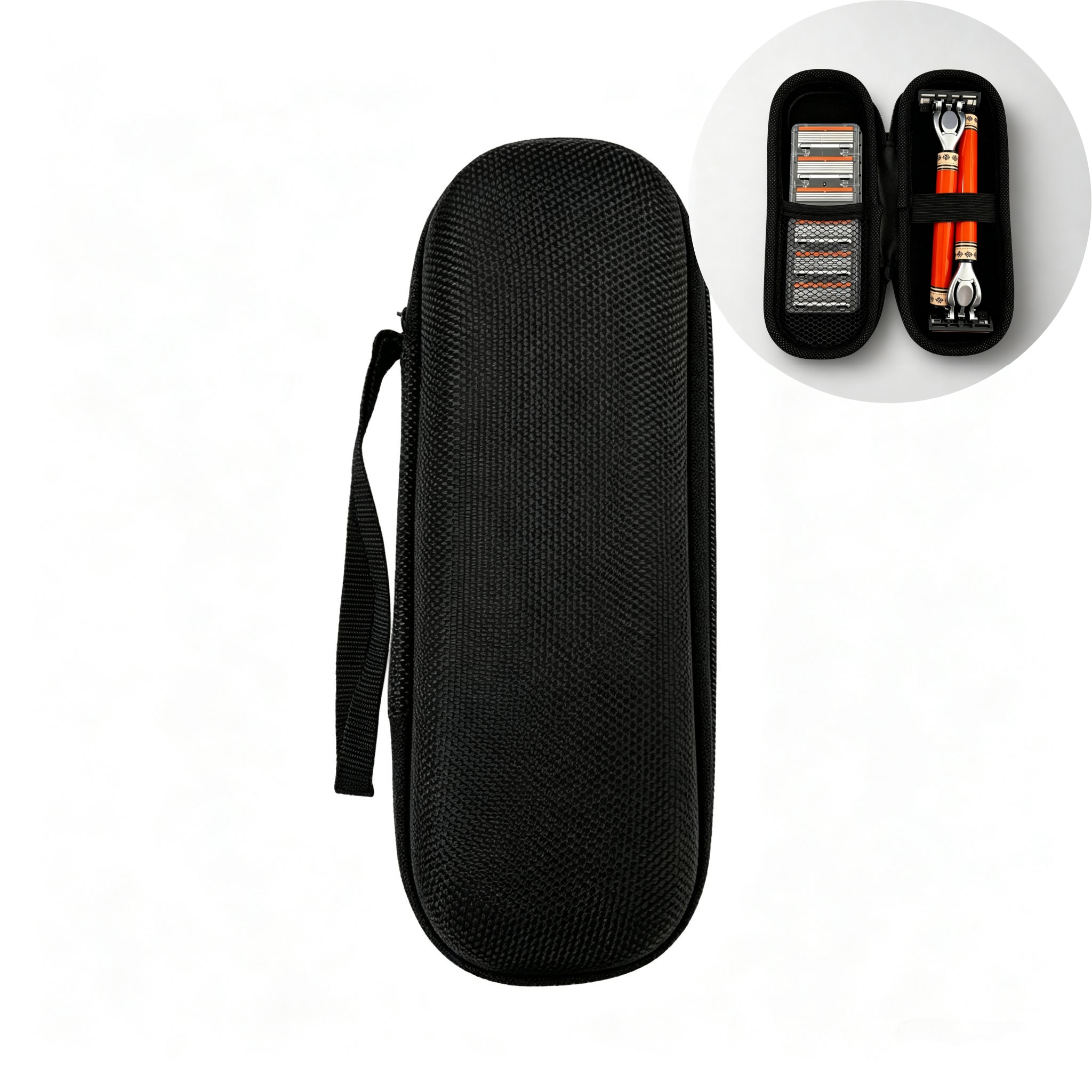 TEMU Custodia da viaggio per rasoio elettrico, borsa portatile in EVA per la conservazione del rasoio, custodia impermeabile resistente agli urti,