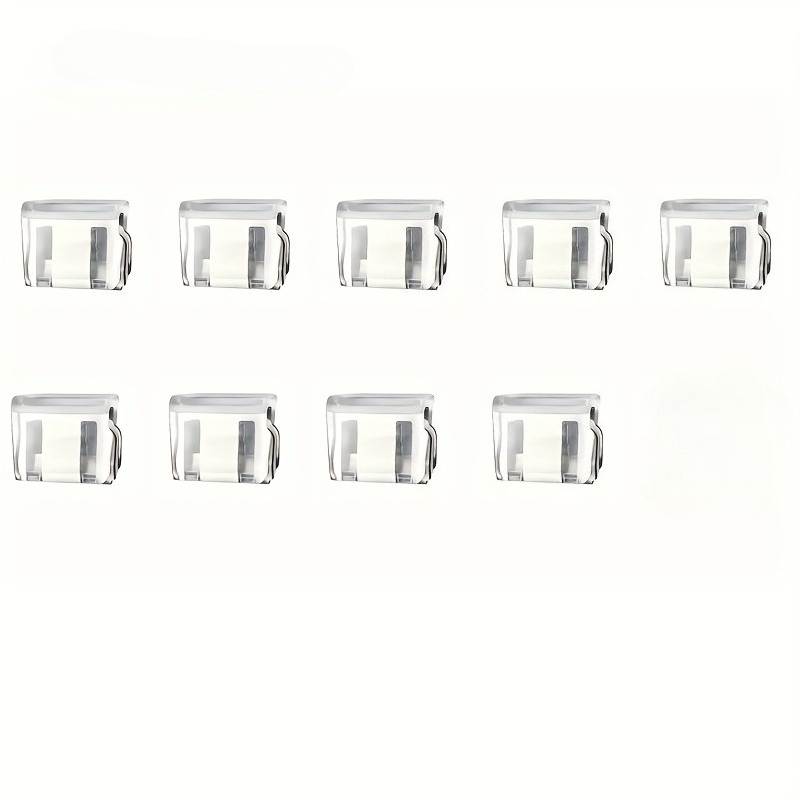 TEMU 9pcs Transparent Invisible Pants Leg Shorteners - Adjustable Non-slip Seamlessly Hidden Clips For Jeans, Wide-leg Trousers & Clothing - Options,