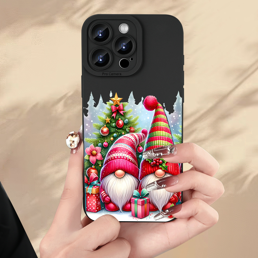 

Fun, Fashionable, And Interesting Christmas Hat Christmas Tree Pattern Printed Phone , Thickened , Shockproof And Drop- Tpu , Or And , Suitable For 16iphone 15 14 11 Xs Xr X 7 8 S