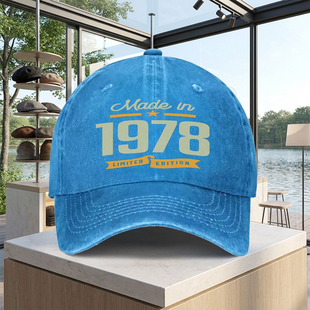 TEMU Unisex Limi Edition 1978 Baseball Cap, Running Cap, Visor, Suitable For Golf, Driving, Fishing, Outdoor Sports
