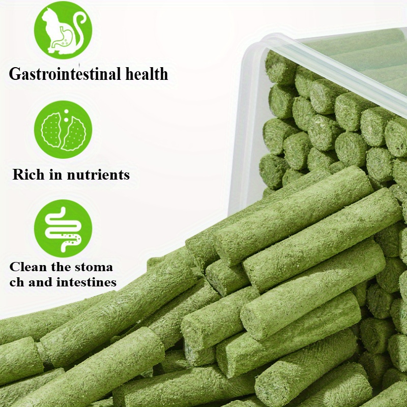 1 14lb 518g per bucket contains approximately 105 cat grass sticks freeze dried cat grass sticks for grinding teeth and cleaning cat snacks   and teeth grinding sticks Product details 6