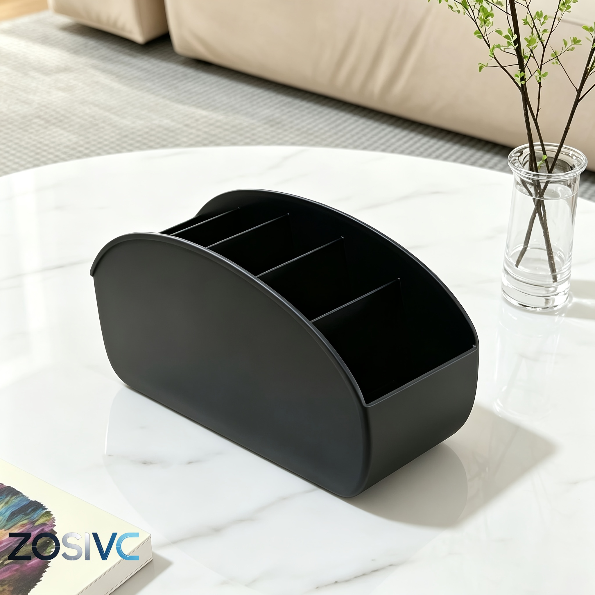 TEMU 1pc Organisateur de télécommandes à compartiments multiples, Organisateur de bureau multifonctionnel. à compartiments divisés, Peut les