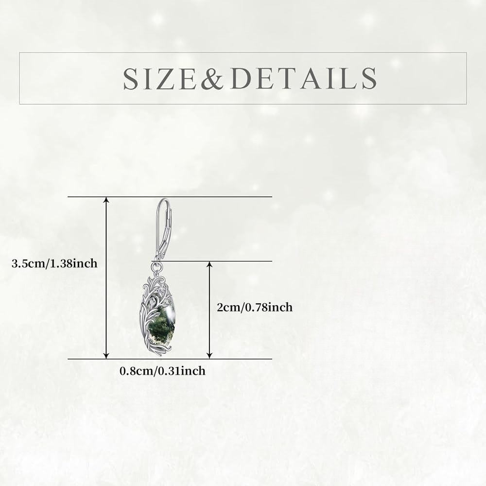 Women's Simple Green Water Grass Flower Pattern Earrings
