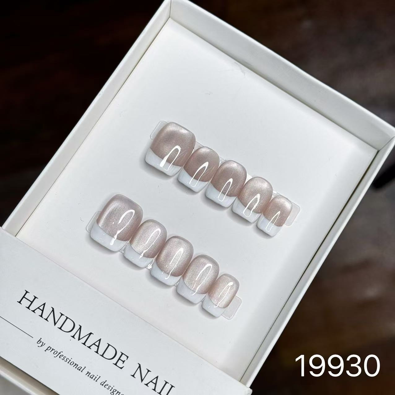 TEMU 10pcs Of Handmade Custom Nail Art Pieces Sense Senior Fake Nails,
