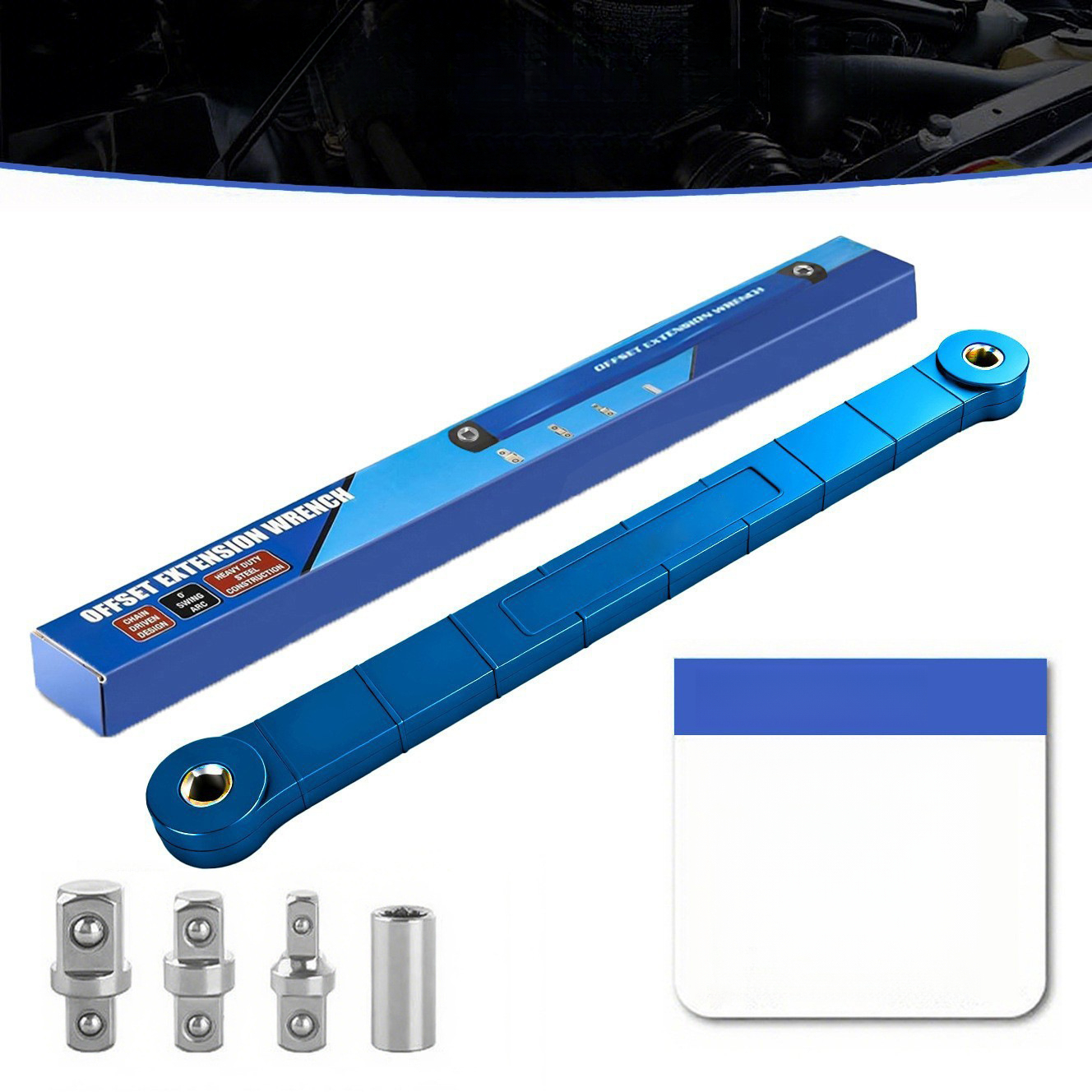 Image of 1 Set Adjustable Wrench Extension Bar, Multi-functional Double-head Ratchet Socket Wrench, Labor- Style For Equipment Maintenance, , Pipe Installation, Furniture Assembly& Agricultural Machinery