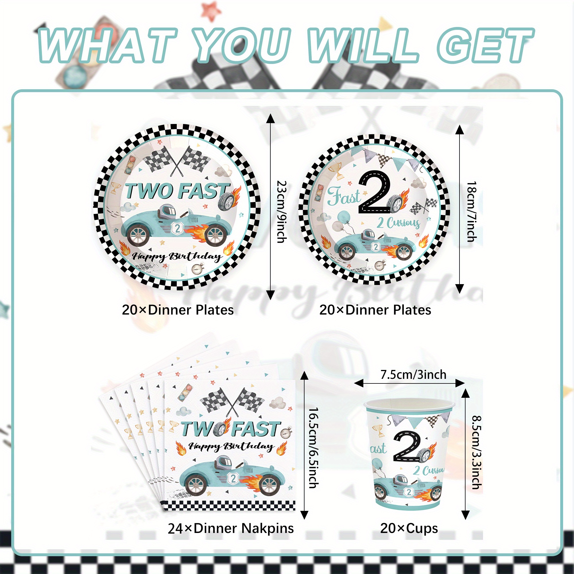 Image of 2 -themed Party Tableware Set, Includes Paper Plates, Cups, And Napkins, Suitable For 20 People, Party Supplies, Holiday Decor, Party Packs