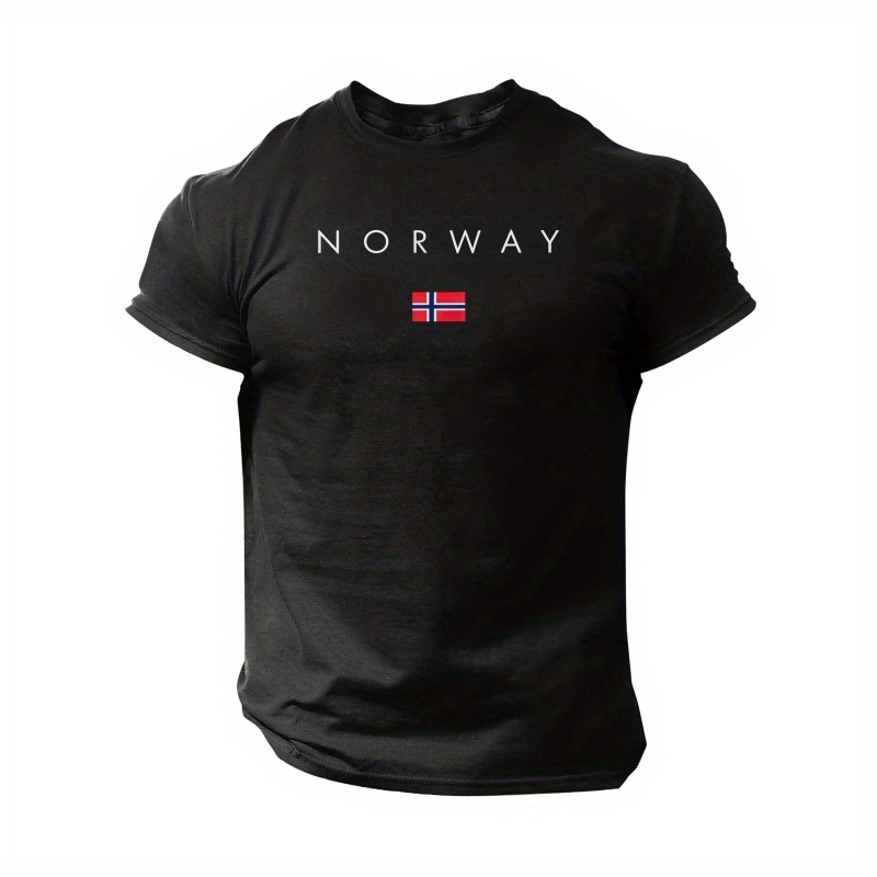 

Men's Short-sleeved T-shirts With Printed Designs For Spring And Summer In Norway.