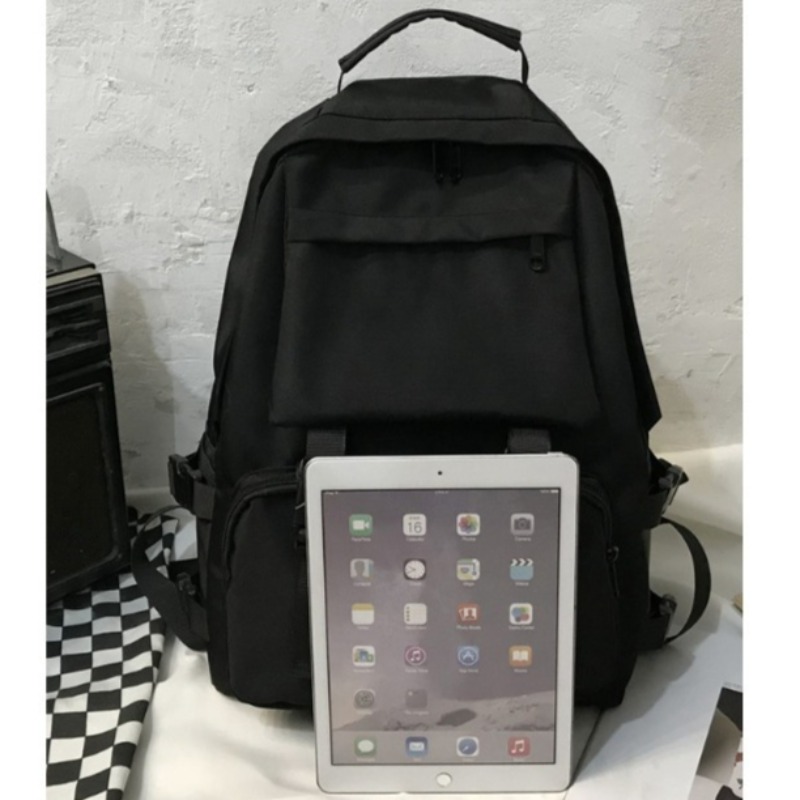Lightweight Large Capacity Backpack with Multi-Compartment & Adjustable Shoulder Straps - Minimalist Crossbody/Laptop Suitable for Work, Travel, Commuting,, Business, Durable Zipper Closure, Black for Daily Use