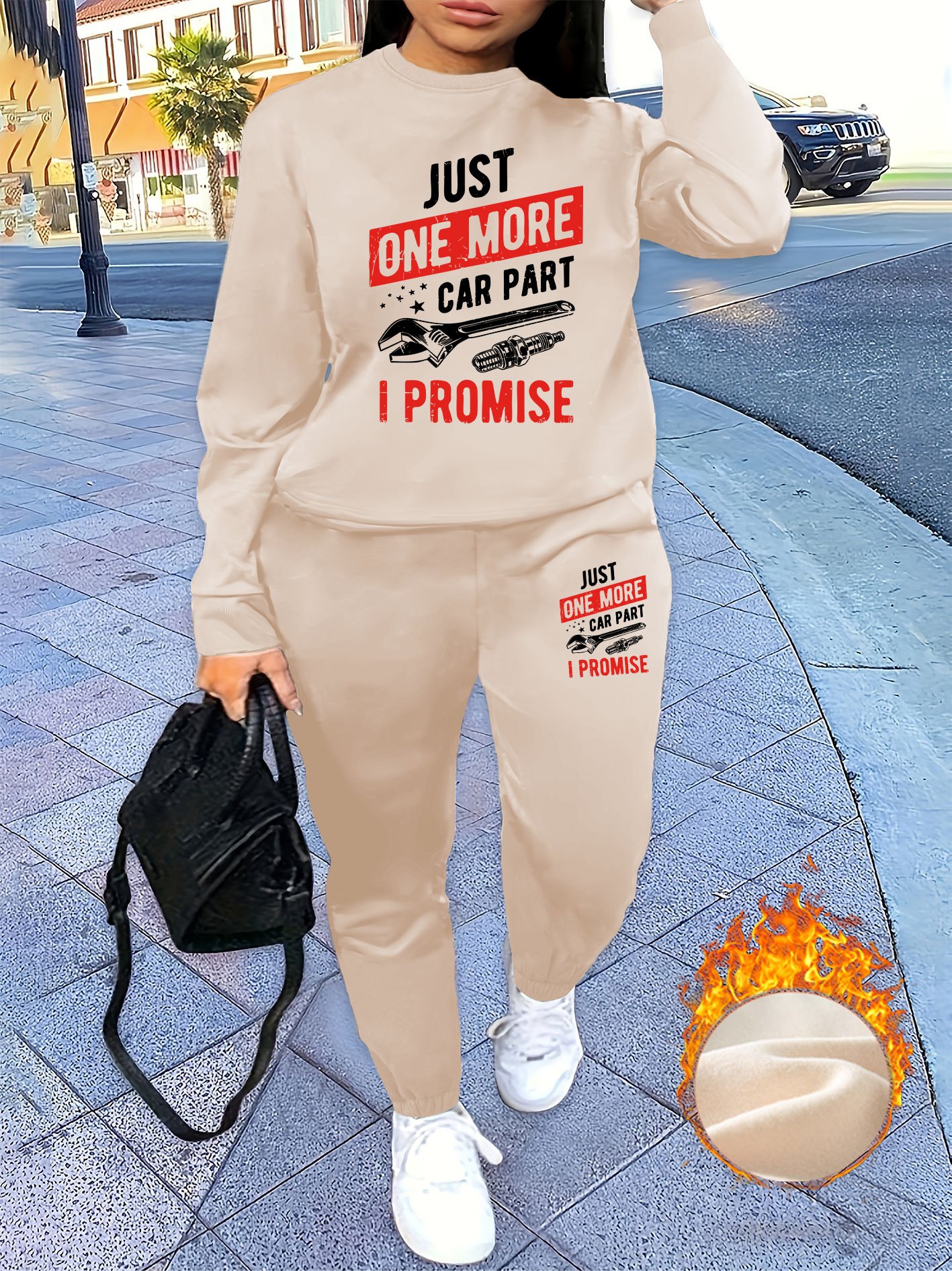 conjunto sudadera pantalones jogger mujer forro polar Temu Ecuador