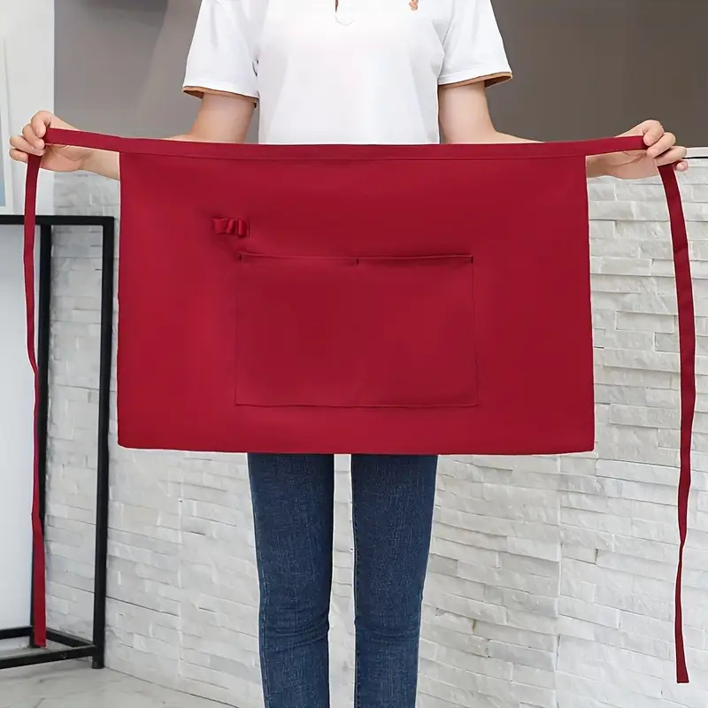 TEMU Nuovo Grembiule con Grande, per Lavoro, Business, Caff癡, Artigianato, Uniformi, Lunghezza per Chef e Camerieri, Grembiule da Vita