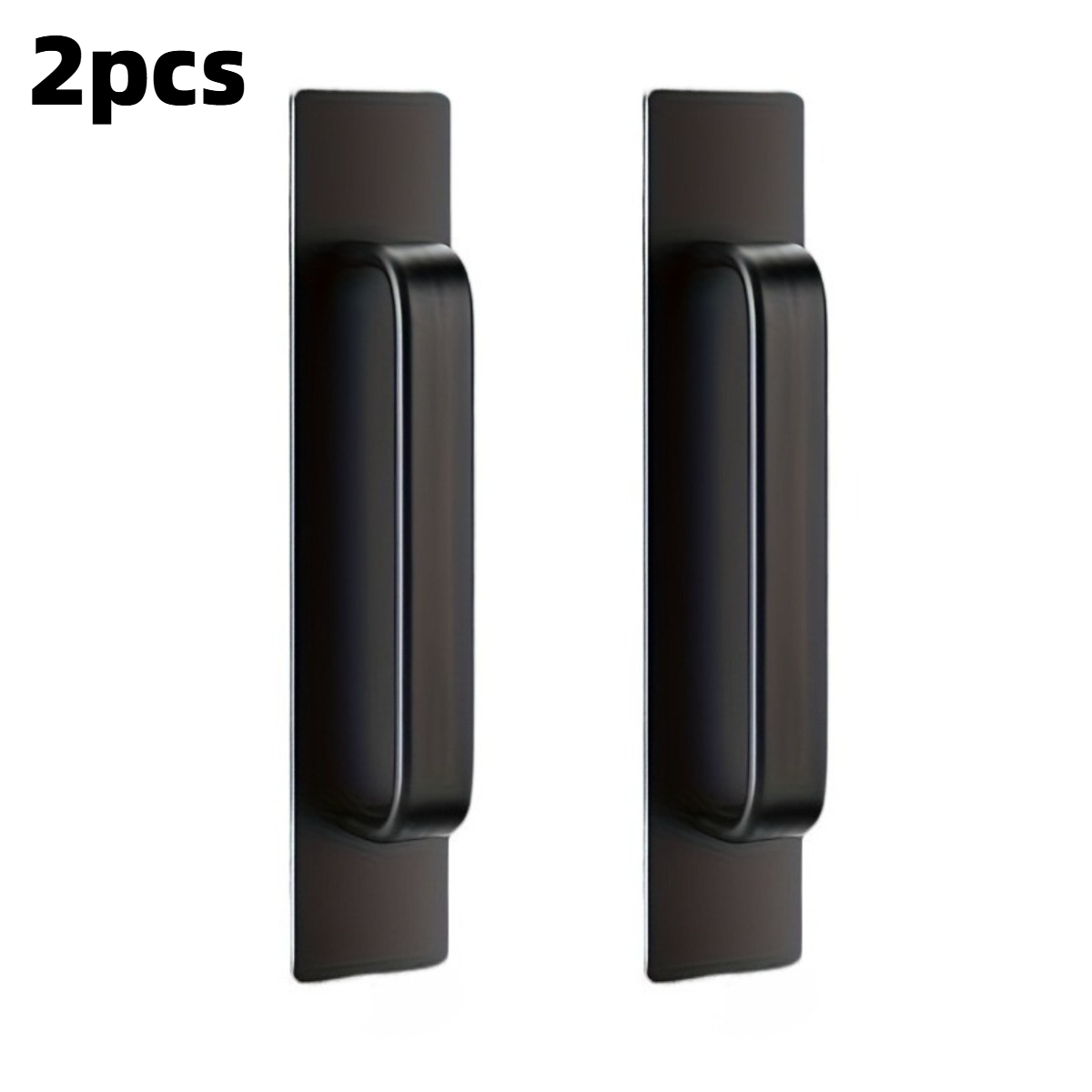 2pcs Entrance Door Handle, Round Black, Sliding Glass Door Handle, Suitable For Garage Door, Wardrobe Door, Garage Door