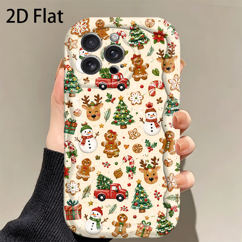 TEMU Phone Case: 2d Flat Colorful Christmas Tree Floral Print Phone Case, Suitable For Iphone 17/16/15/14/13/12/11 Pro Max/x/xs/xr/xsmax/7/8/6/6s