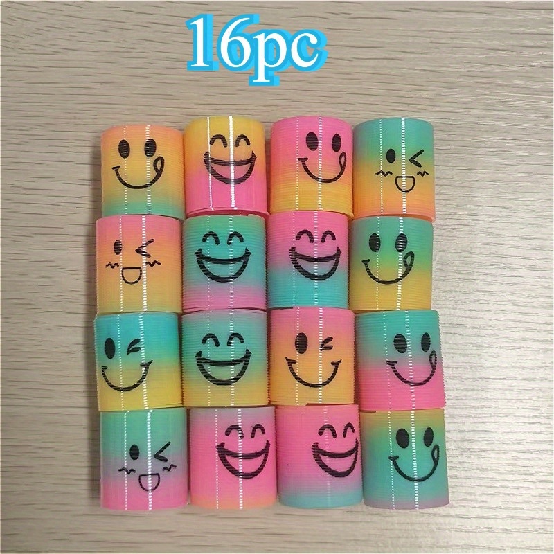 Image of 16pcs/26pcs Toys - Colorful , Durable Plastic Stacking Fun, Suitable For Birthdays, Christmas, Carnivals, Class Rewards And Back-to-school Gifts, Fun Telescopic Springs